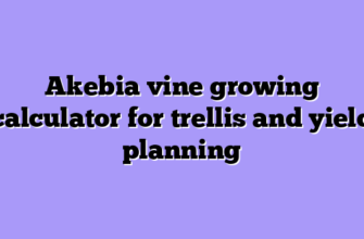 Akebia vine growing calculator for trellis and yield planning