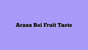 Araza Boi Fruit Taste