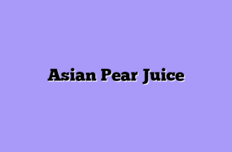 Asian Pear Juice