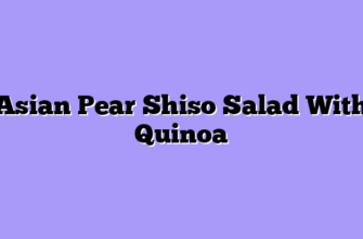 Asian Pear Shiso Salad With Quinoa