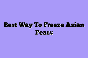 Best Way To Freeze Asian Pears