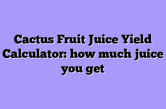 Cactus Fruit Juice Yield Calculator: how much juice you get