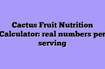 Cactus Fruit Nutrition Calculator: real numbers per serving