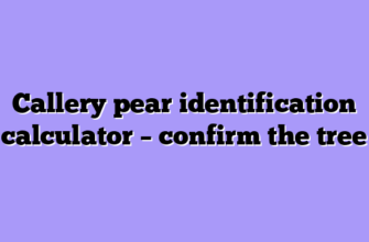 Callery pear identification calculator – confirm the tree