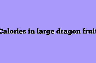 Calories in large dragon fruit