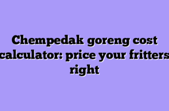 Chempedak goreng cost calculator: price your fritters right