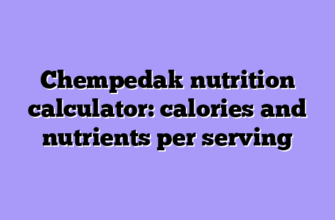 Chempedak nutrition calculator: calories and nutrients per serving