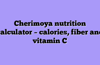 Cherimoya nutrition calculator – calories, fiber and vitamin C