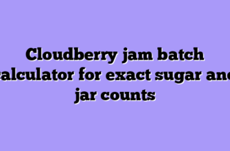 Cloudberry jam batch calculator for exact sugar and jar counts