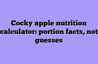 Cocky apple nutrition calculator: portion facts, not guesses
