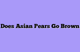 Does Asian Pears Go Brown