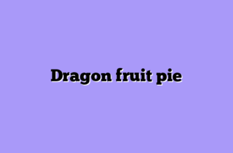 Dragon fruit pie