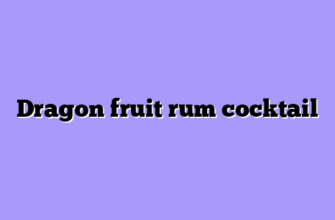 Dragon fruit rum cocktail