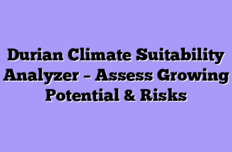 Durian Climate Suitability Analyzer – Assess Growing Potential & Risks