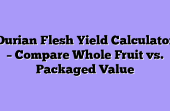 Durian Flesh Yield Calculator – Compare Whole Fruit vs. Packaged Value