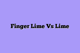 Finger Lime Vs Lime