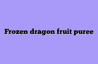 Frozen dragon fruit puree