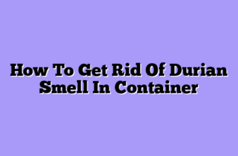 How To Get Rid Of Durian Smell In Container