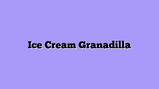 Ice Cream Granadilla