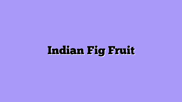 Indian Fig Fruit
