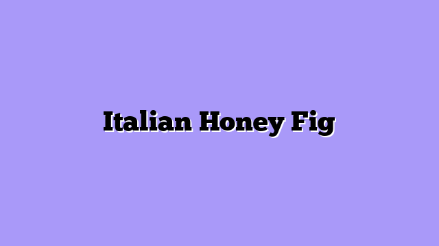 Italian Honey Fig
