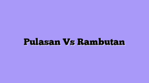 Pulasan Vs Rambutan