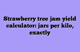 Strawberry tree jam yield calculator: jars per kilo, exactly