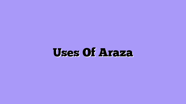 Uses Of Araza