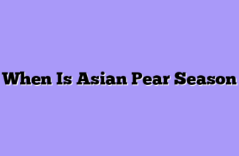 When Is Asian Pear Season
