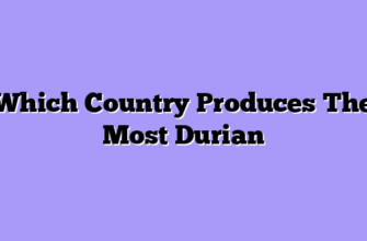 Which Country Produces The Most Durian